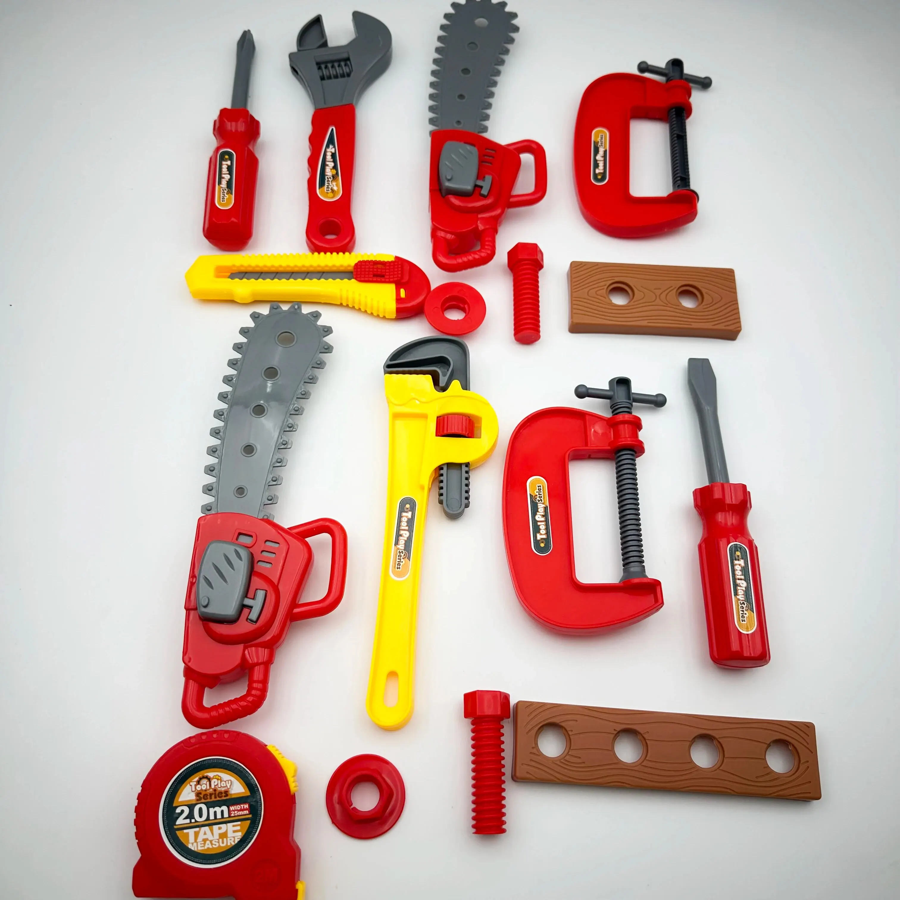 8Pcs Simulation Plastic Saw Pretend Play Miniature Fix Tool Playing House Repairing Toy Set For Kids