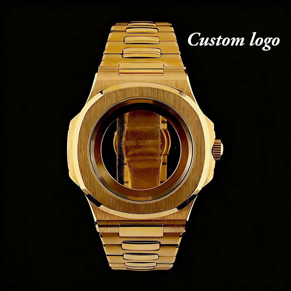 NH35/NH38 case custom logo case men's watch stainless steel  sapphire glass Suitable for NH35/NH38 movement watch accessories