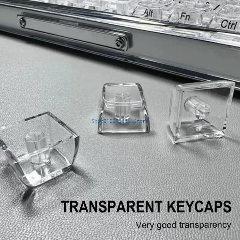Material 132 Transparent Keycap Pack Ice Crystal for 61 64 68 75 84 89 Mechanical Keyboard Customization