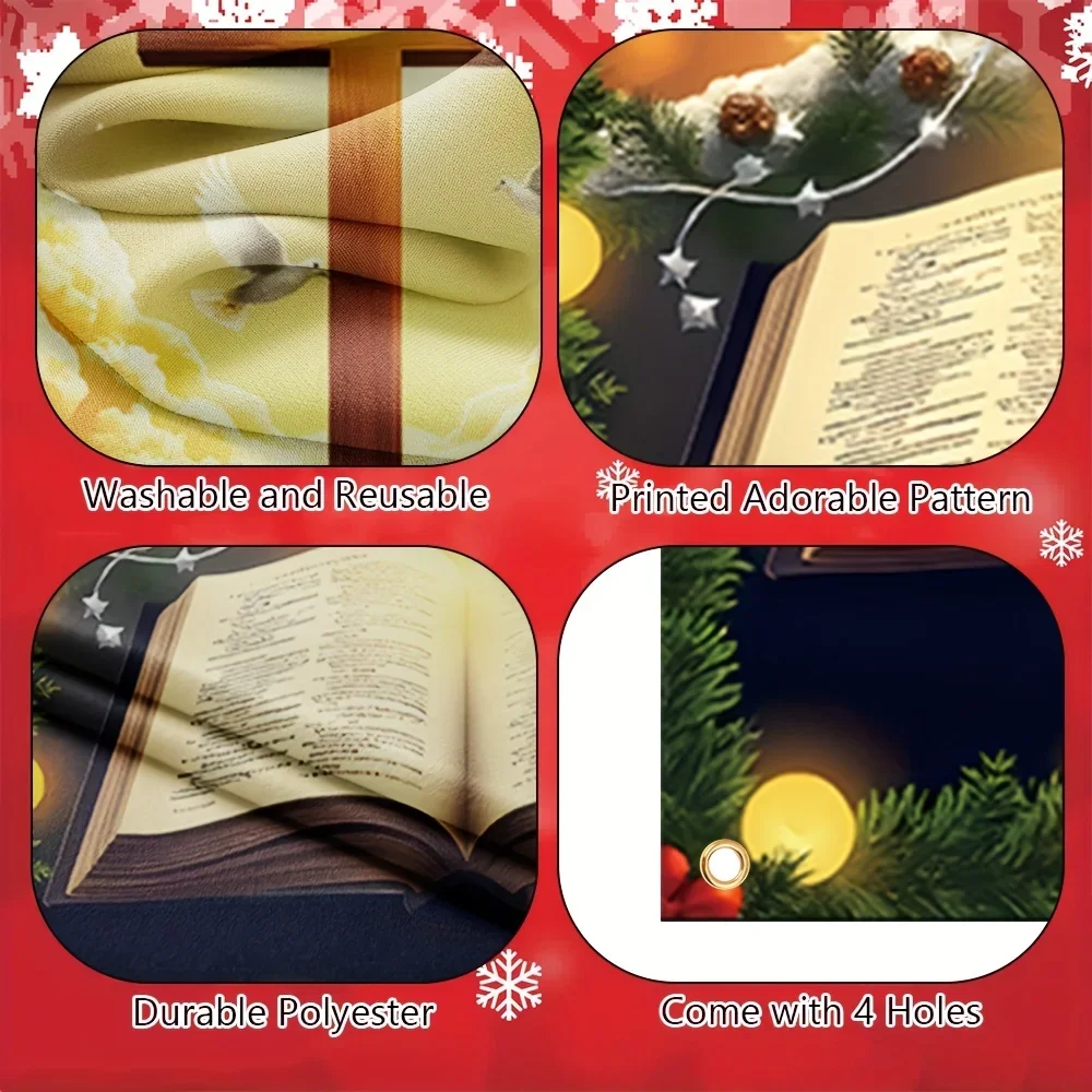 Door canopy flag, multi-purpose flag for the front door of the Jesus Birthday Farmhouse view 5