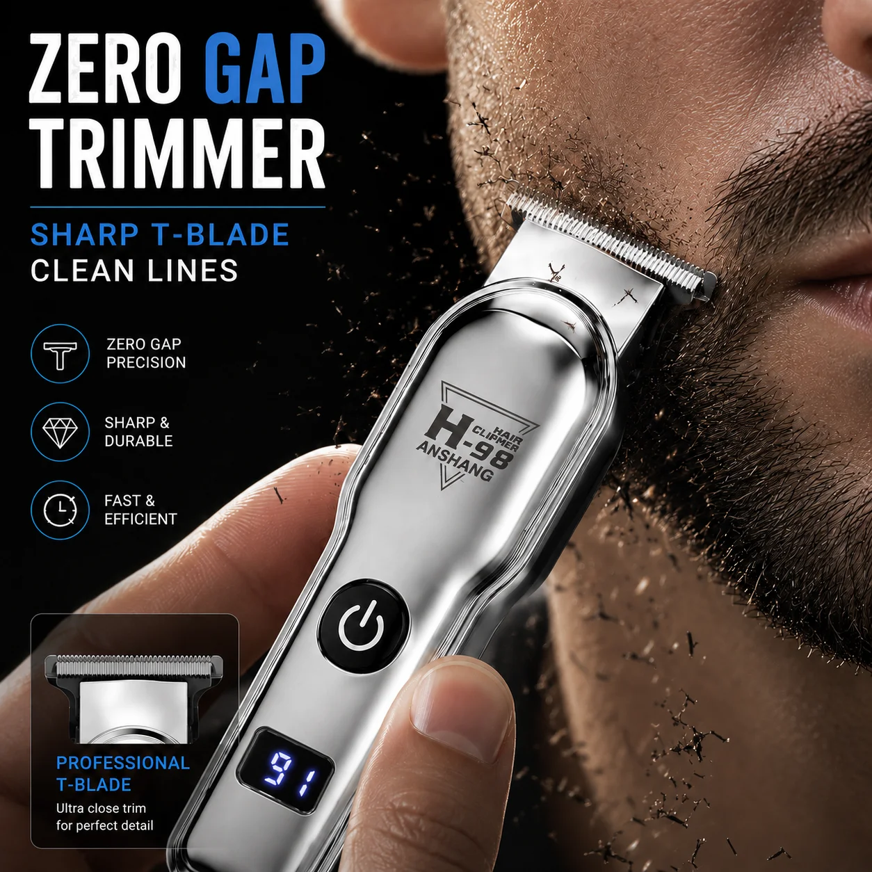 Men'S Grooming Hairstyles - Mini Handheld Cordless Hair Clipper for