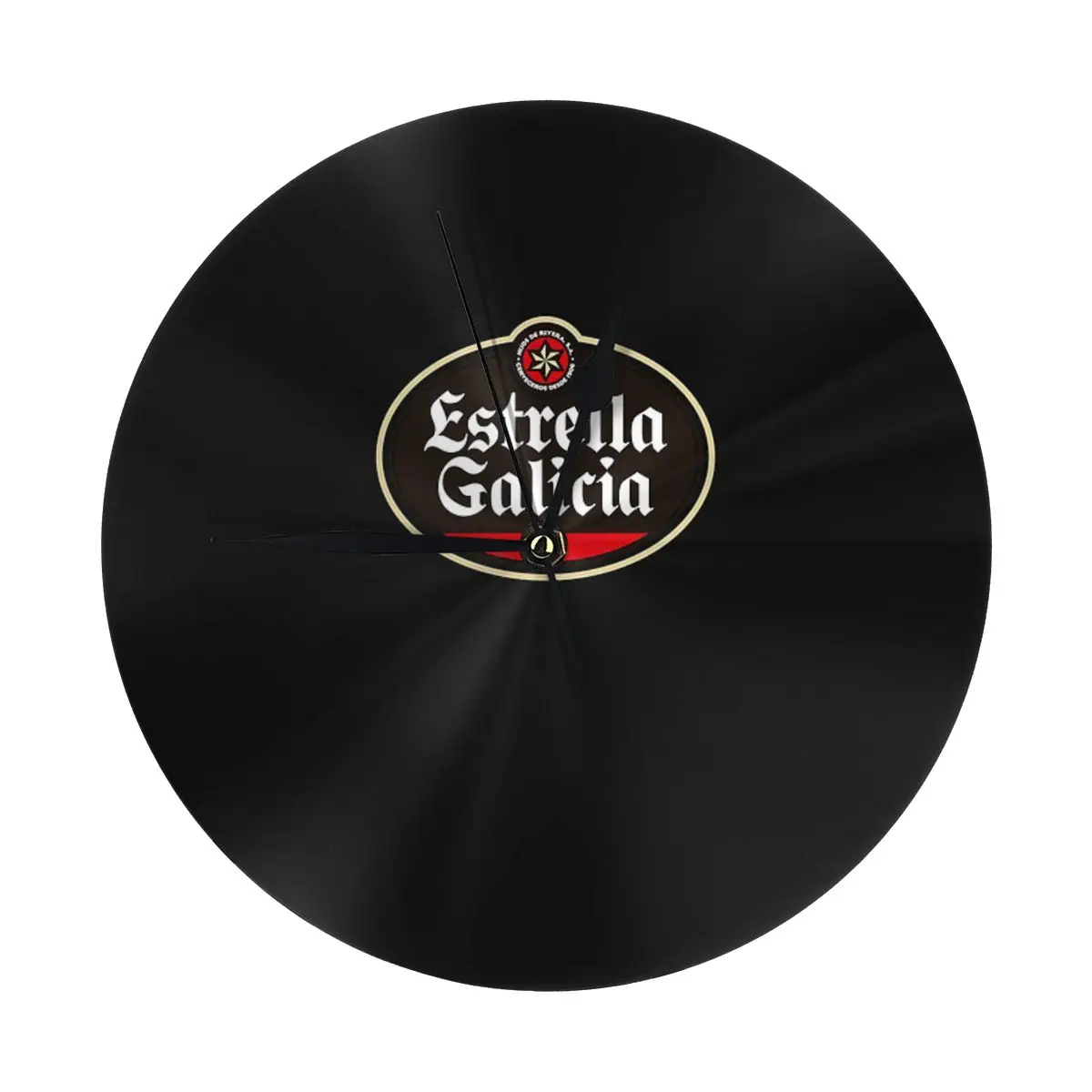 Estrella Galicia Cerveja Espanha Relógio de parede Decoração de quarto Relógio mundial