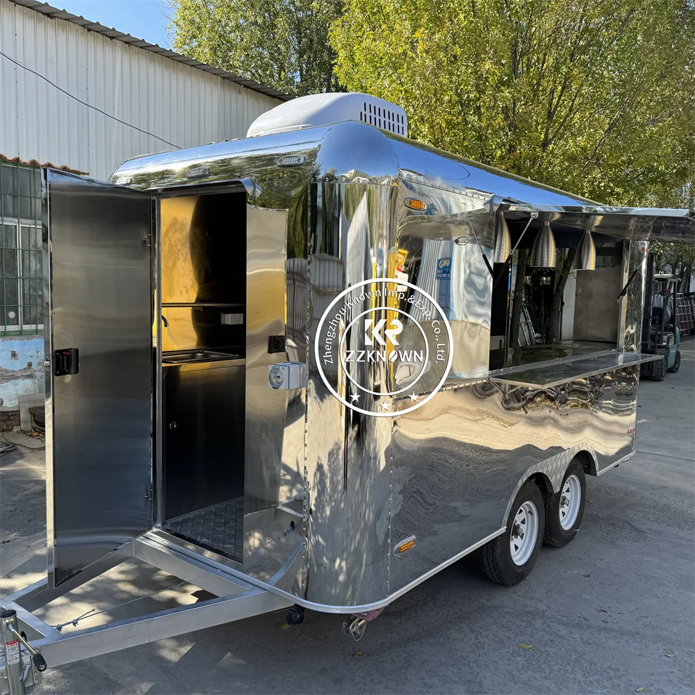 Commercial Coffee Pizza Truck CE DOT Approved Portable Food Truck Outdoor Festival Street Catering Food Trailer For Sale
