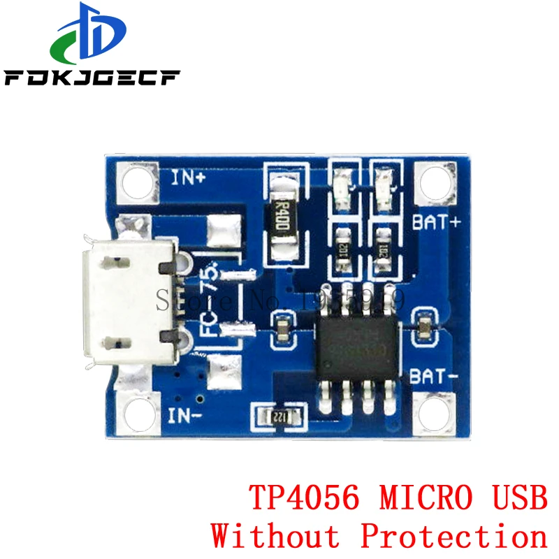 Mini Micro Type-c USB 5V 1A 18650 TP4056 Lithium Battery Charger Module Charging Board With Protection Dual Functions 1A Li-ion