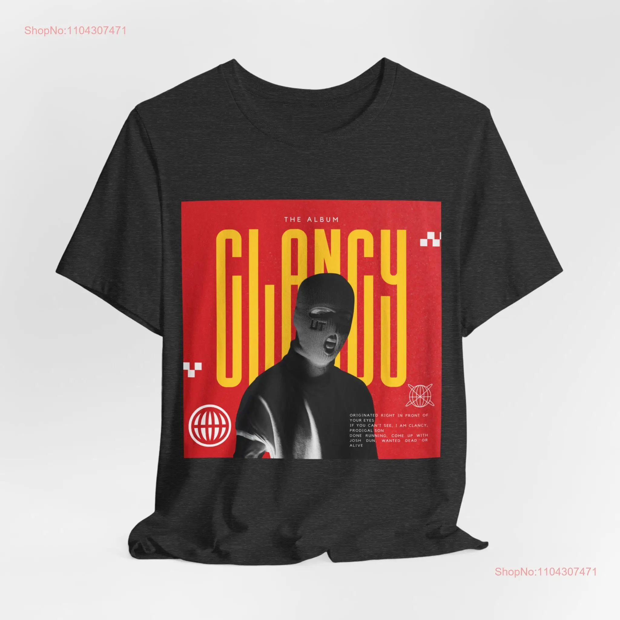 clancy shirt band merch TOP blurry face push on through inspirational long or short sleeves