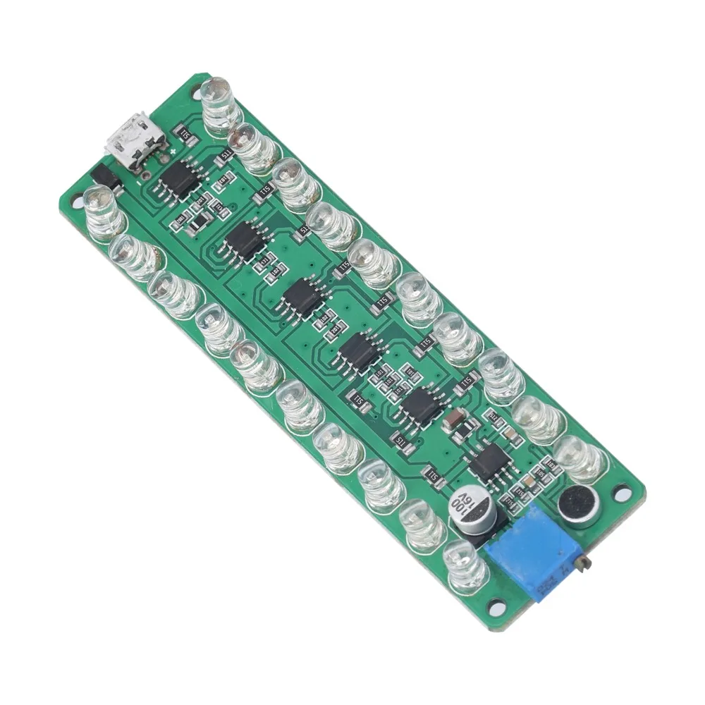 LED Indicates LED Display VU Meter Reverse Connection Protection Melody Light LED VU Meter Voice Control RGB Bar Music Display