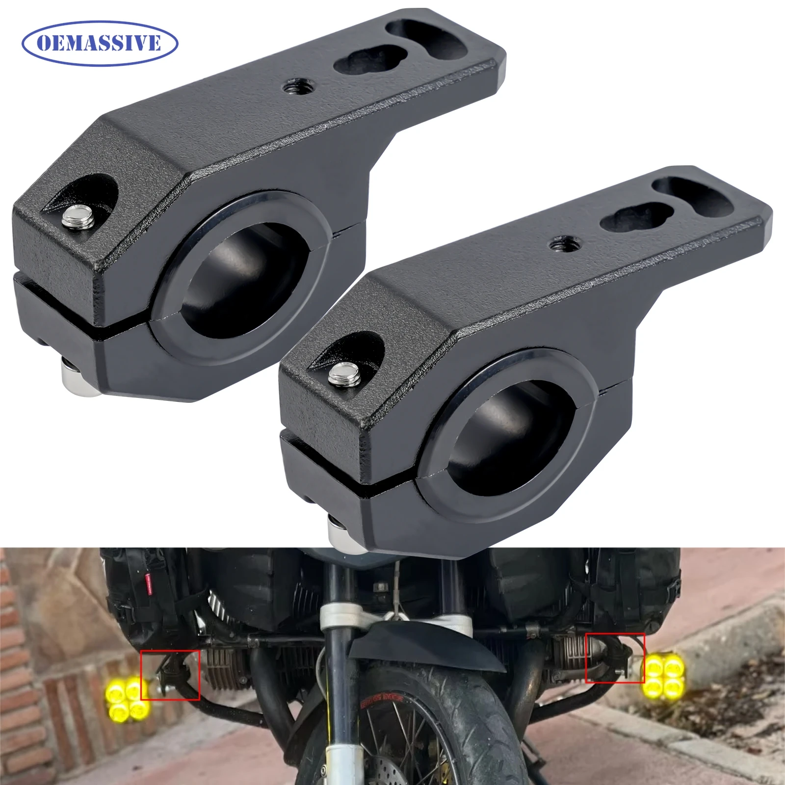 

Motorcycle Spotlights Brackets Tube Clamp Mount Kit For Motorcycle LED Headlight Clamps Or Fog Light Mount Motorbike Accessories