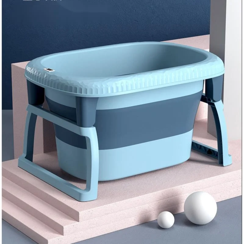 Large Baby Bathtub With Real-time Temperature Sensing Folding Basin High Insulation-Stable And Durable Bathroom Solution