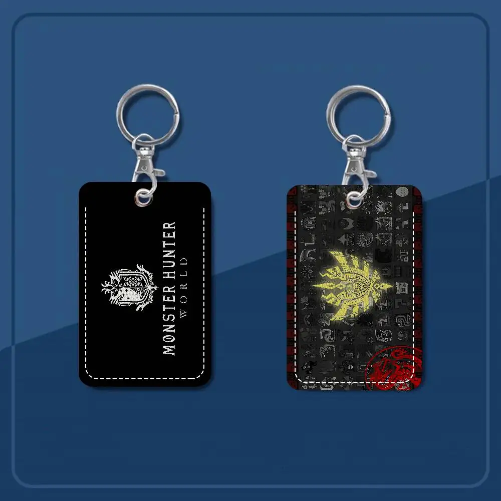 

Monster Hunter Fashion Cute Keychain With Access Card Holder, Bus Pass & Meal Card ID Bank Card Protective Case For Security