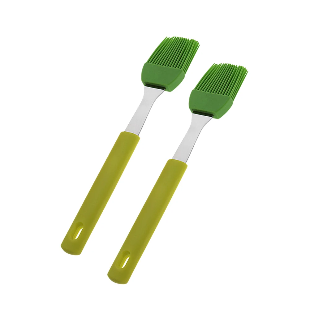 

2 Pcs High Temperature Resistant Baking Brush Silicone BBQ Grill Oil Sauce Cream Cake Barbecue Supplies Kitchen Tools
