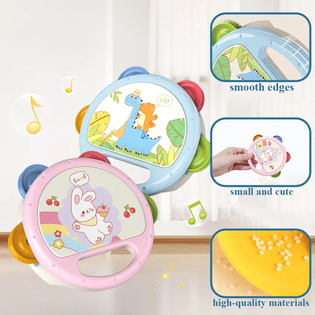 2/1 ชิ้น เครื่องดนตรีเด็ก 18 เดือน ของเล่นกลองเขย่ามือ เด็กเล็ก เสริมพัฒนาการ เล่นสนุก สำหรับเด็กชาย เด็กหญิง ของเล่นดนตรีแบบมอนเตสซอรี่