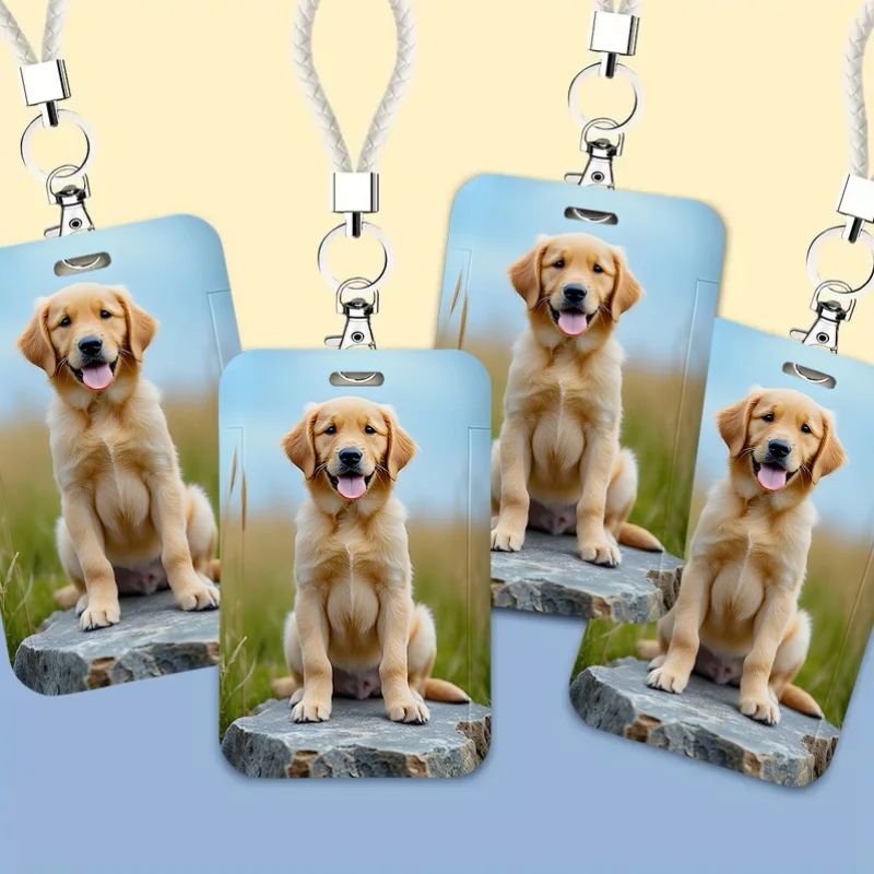 DIY الحيوانات الأليفة صور مخصصة حامل بطاقة الهوية بطاقة الائتمان وبطاقة البنك كيرينغ حالة وقائية بطاقة الهوية الطالب وبطاقة وجبة حامي