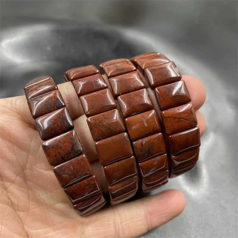 Natural Jade Red Edin Chicken Blood Stone Hand Drain Chicken Blood Jade Bracelet Hand String fashionable temperament