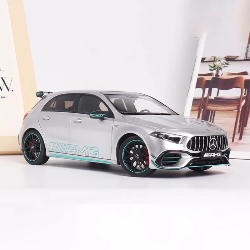 Diecast Original 1:18 Scale Benz A45 S Simulation Alloy Car Model Static Display Collectible Toy Gift Souvenir Decration