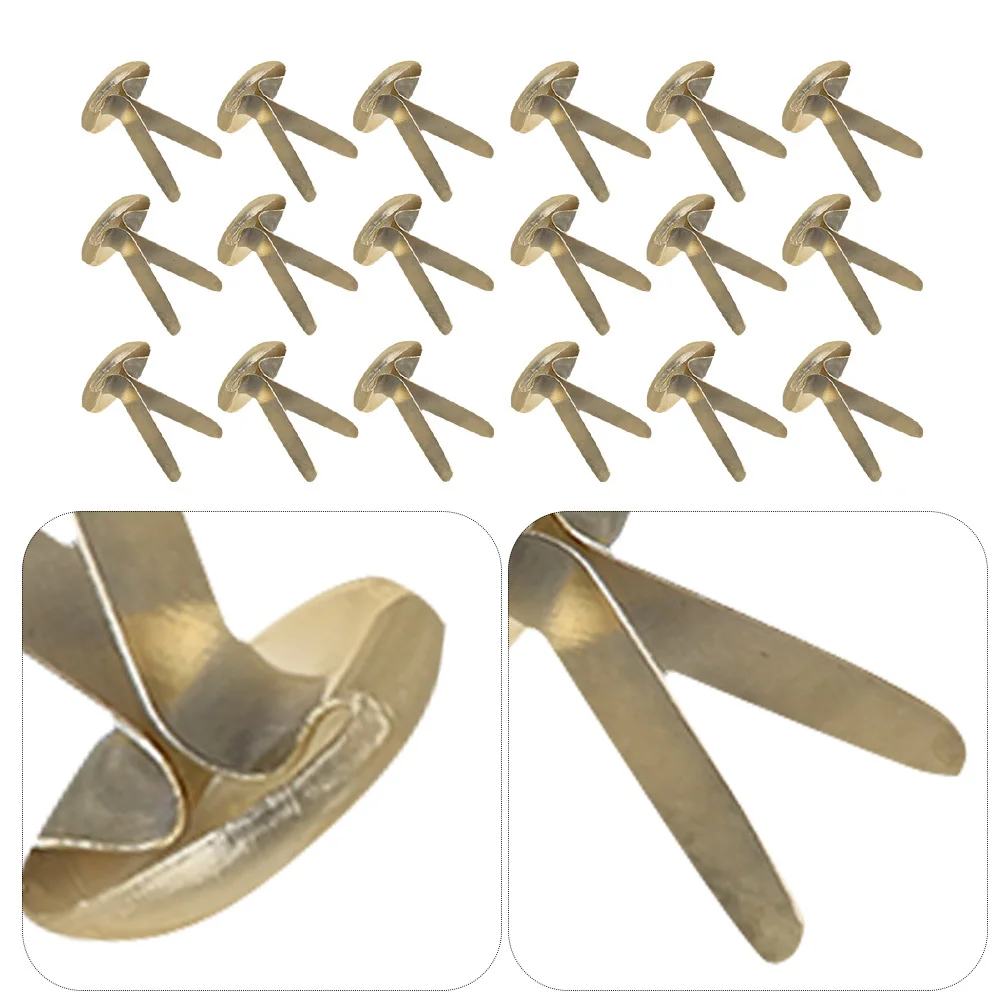 200 قطعة من مشابك الورق المعدنية المطلية بالكهرباء ذهبية اللون لحرف القصاصات DIY قفلات المكتب