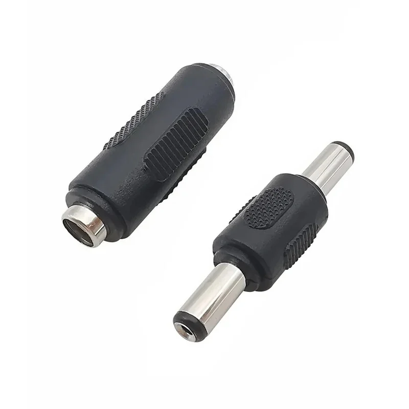 5.5x2.1mm DC Power Conversion Head Double Male to Male Female to Female Panel Mounting Adapter Connector Plug Jack