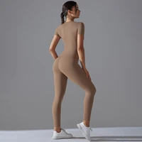 Quick-Drying Gym Leggings Set Yoga Suit Sports Set Sleeve Breathable Stretchy GYM Yoga Slim Fitness Active Top Tight Yoga Pant - Image 5