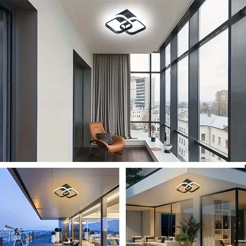 LED Modern Style Ceiling Lamp Household Chandelier Three Colors Lamp Bedroom Light Surface Installation Dining Room Lamp