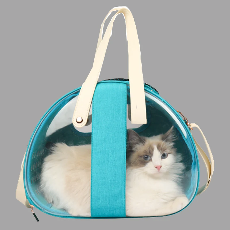 

Cute Plastic PVC Transparent Cat Pet Bag Fold-able Dog Pet Shoulder Carry Bag