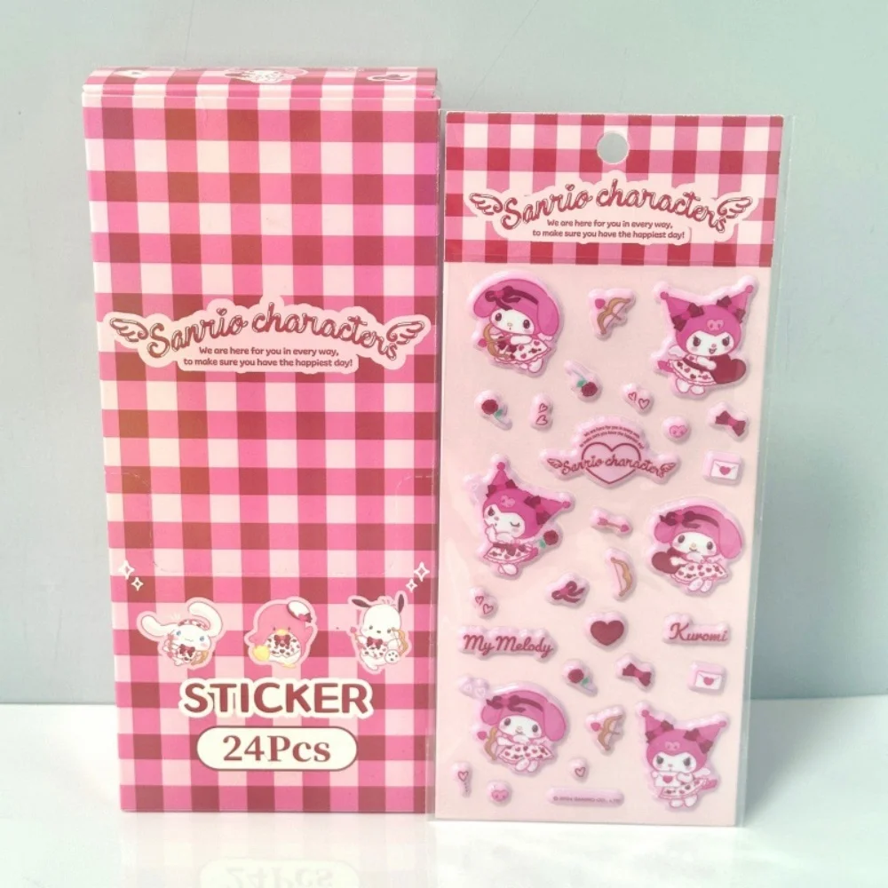 

Genuine Cinnamoroll My Melody Sanrio 3D Bubble PVC Journal Stickers Kuromi Cute Stickers for Girls Women Scrapbooking Gifts