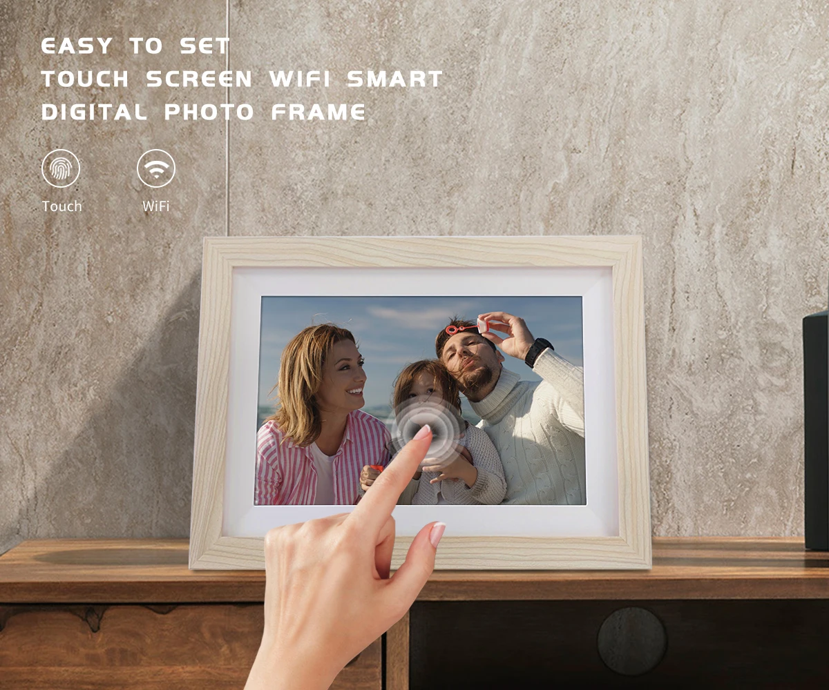 10.1inch frameo cloud wifi digital photo frame Built in 32GB IPS touch screen picture sending free by phone frameo app