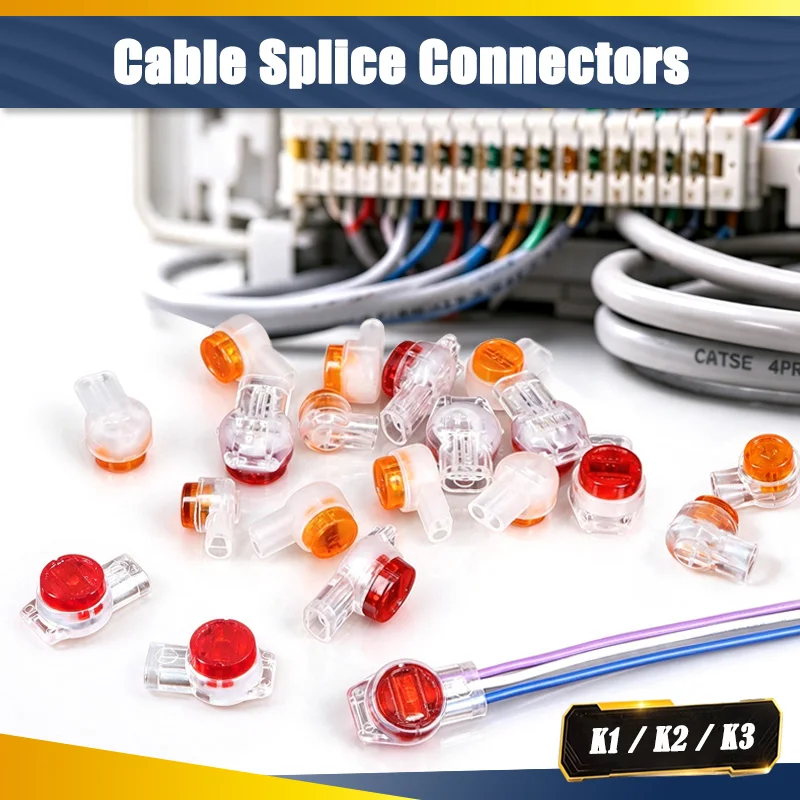 Gel Filled Wire Splice Connectors K1 UY1 K2 UY2 K3 UR3 IDC Waterproof Butt Connector Network Telephone Line Wiring Connection