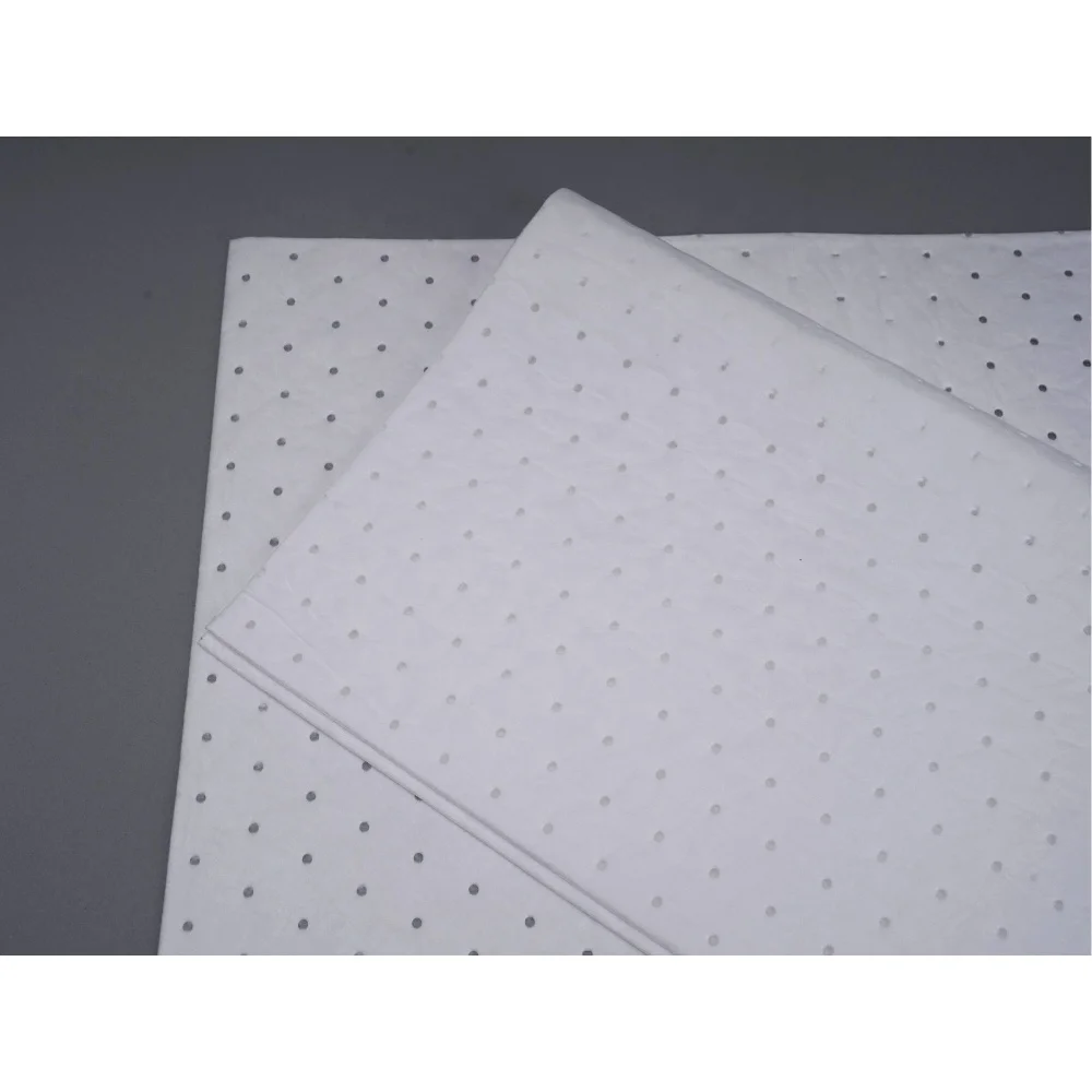 وسادات حصيرة ماصة للزيت فقط باللون الأبيض من البولي بروبيلين لامتصاص الهيدروكربونات والزيت وزيت الوقود والديزل وزيت التشحيم