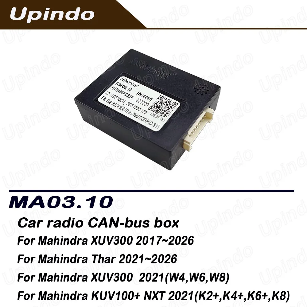 Car Stereo Android Head Unit Radio CAN Bus Adapter CANBus Box Decoder For Mahindra XUV300 THAR KUV100 NXT