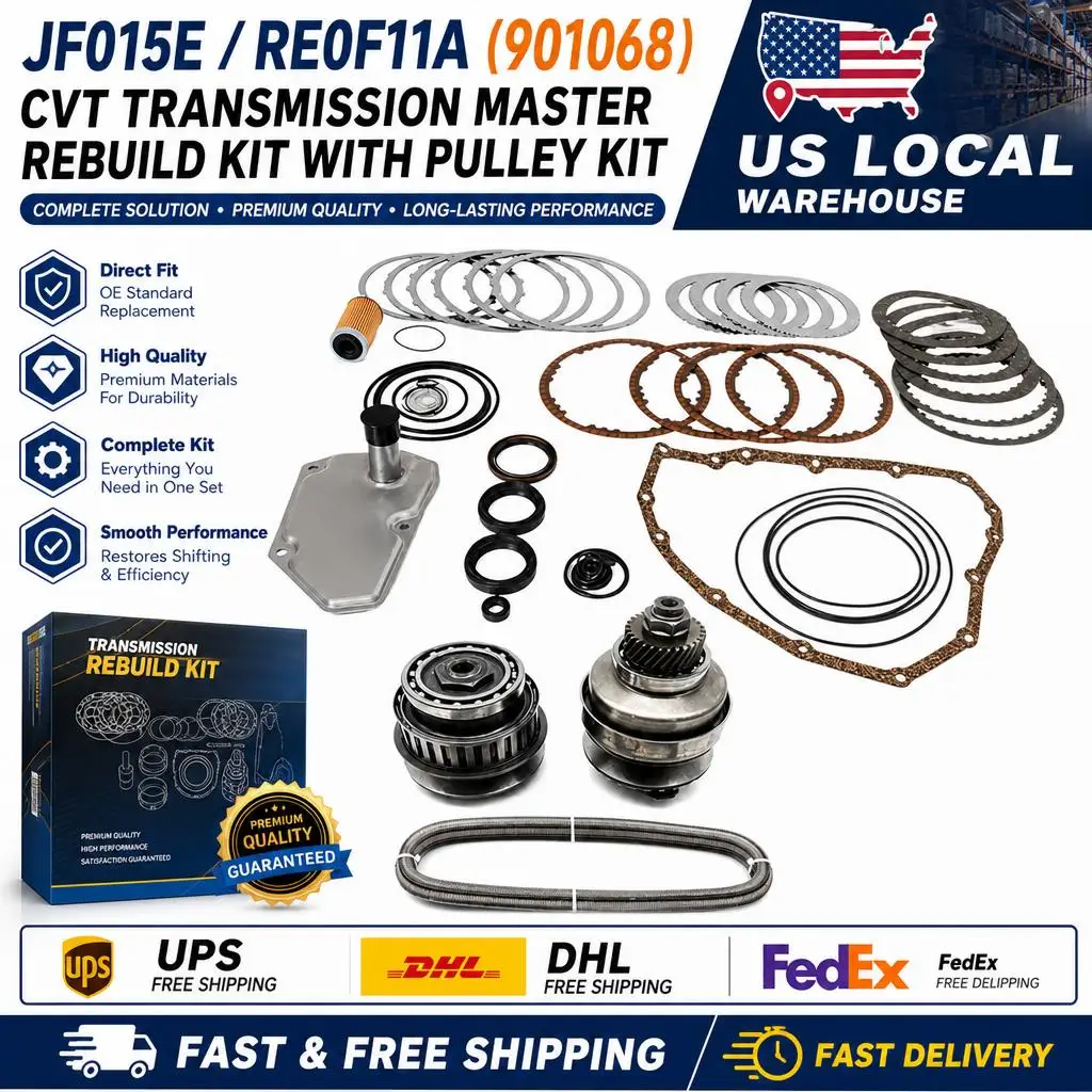 For Nissan JF015E RE0F11A 901068 For Chevrolet Transmission Master Rebuild Kit & Pulley Set W/ Belt