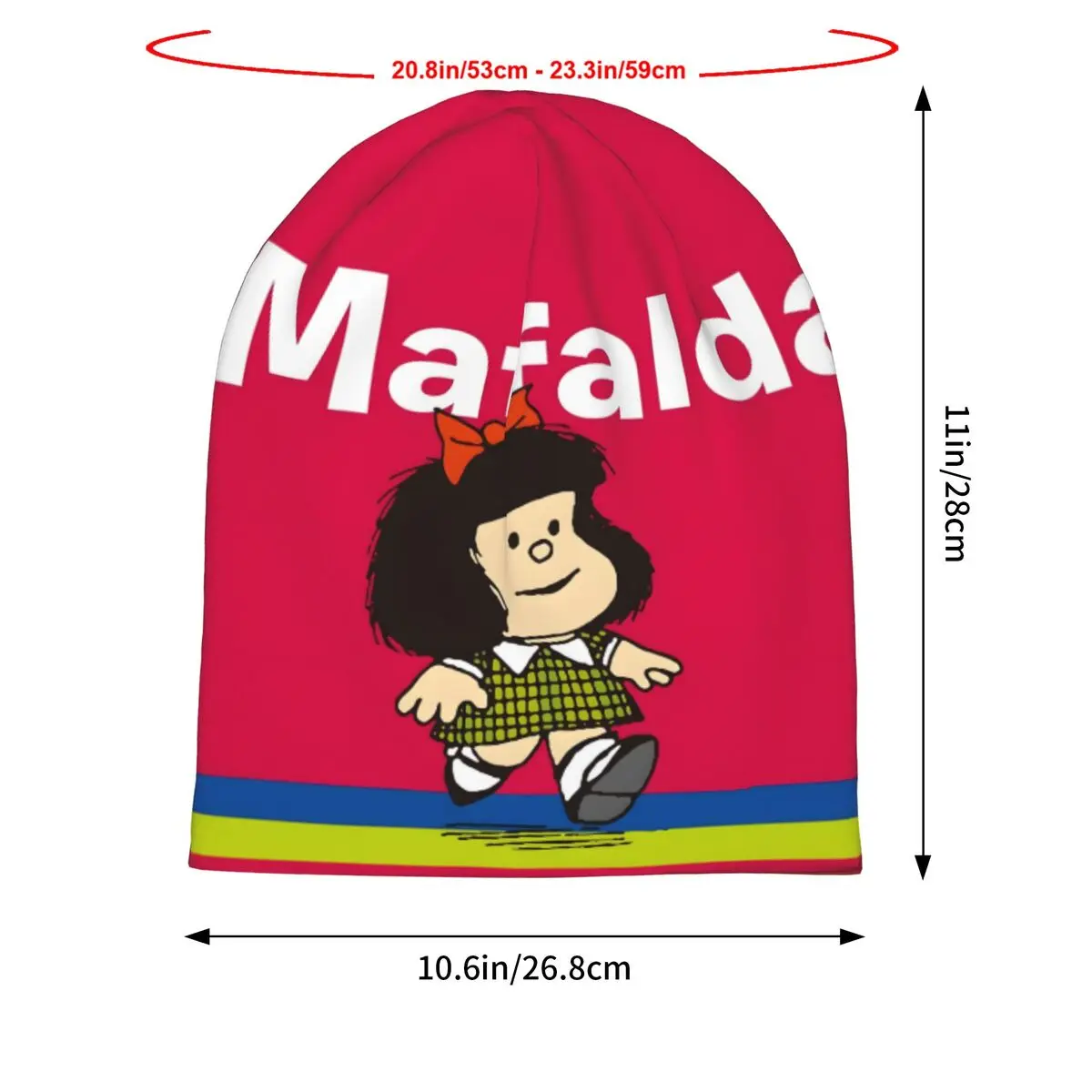 Mafalda Cute Friends Comic Chracters (2) Unisex Bonnet Thin Cycling Double Layer Hats For Men Women