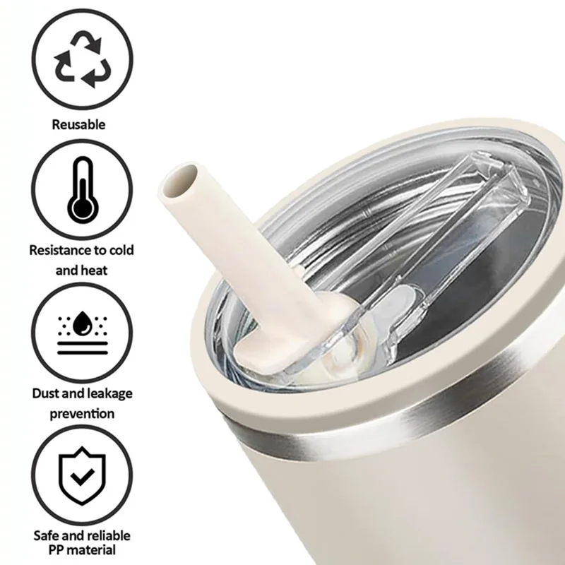 30oz Tumbler Detachable Flip Straw Lid Replacement Fit for Stanley Cup,No Spill Flip Top for Stanley Cup Accessorie - view 2