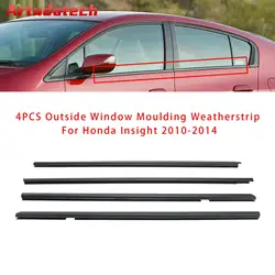 Artudatech 4PCS Outside Window Moulding Weatherstrip For Honda Insight 2010 2011 2012 2013 2014