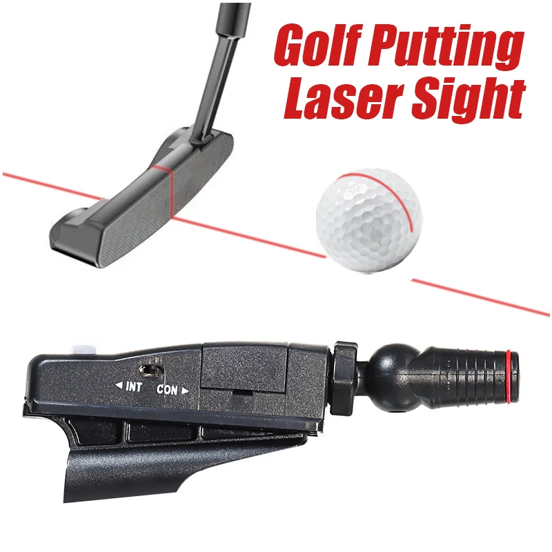 Ajustável Golf Putting Trainer, Portátil Golf Putter, Laser Sight, Iniciante Colocando Formação, Melhorar Line Aids Ferramenta Corrector