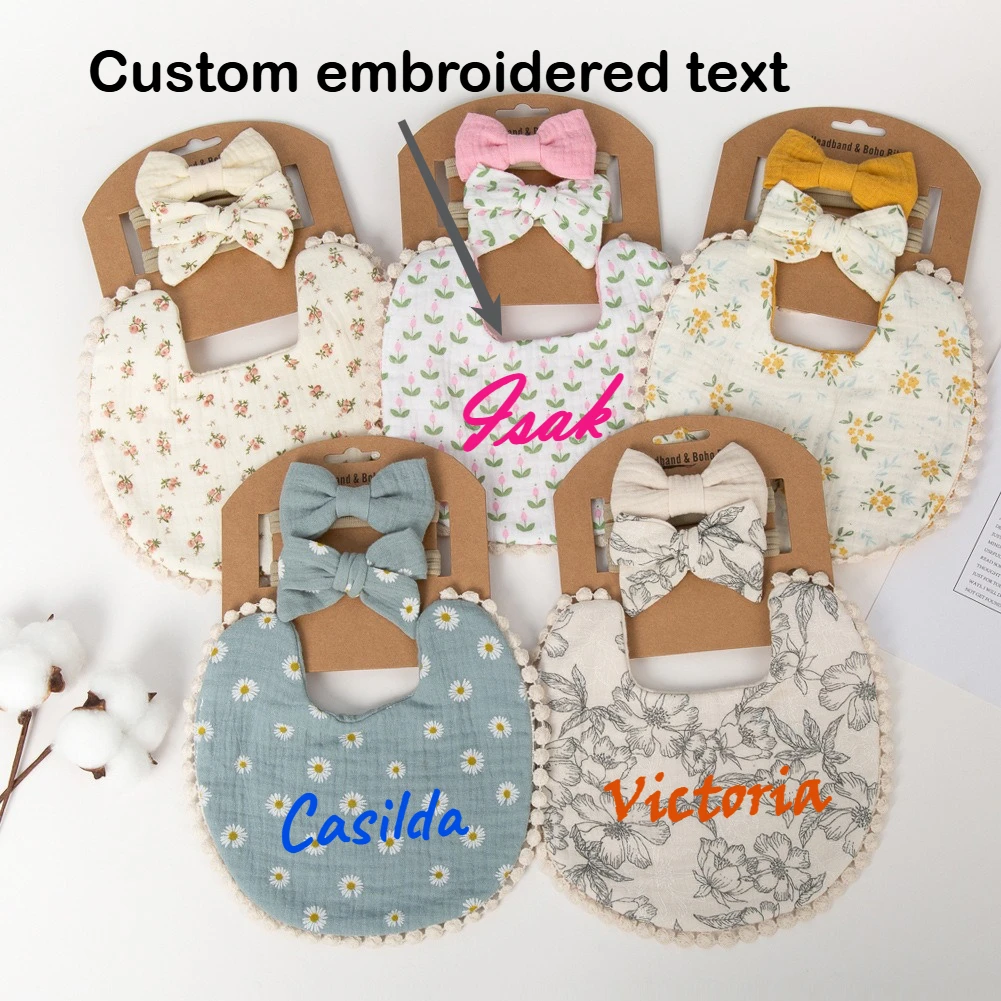 

Персонализированное индивидуальное имя, вышитые буквы для новорожденных, детские нагрудники, тканевый костюм, хлопковые подарки для мальчиков и девочек ﻿