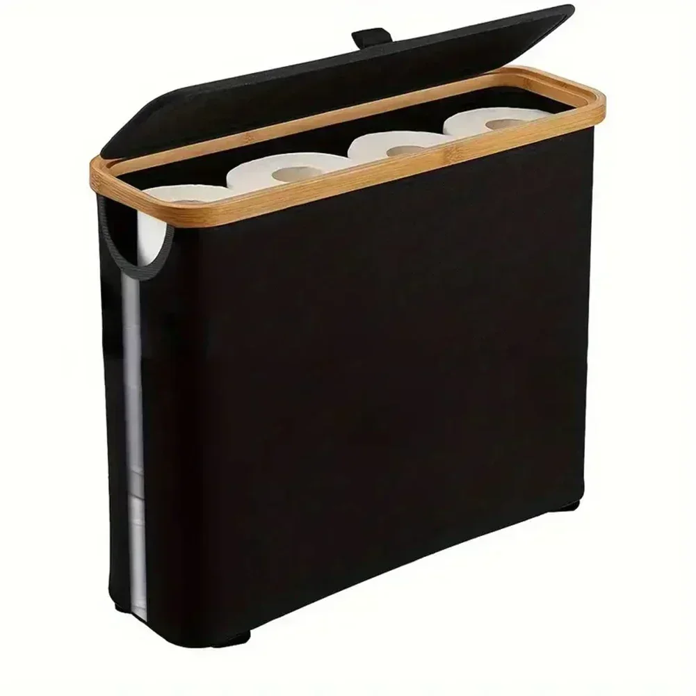 

Chic Toilet Paper Bin For Bathroom Breathable Storage Solution For Up To 12 Rolls Elegant Design To Declutter Your Space