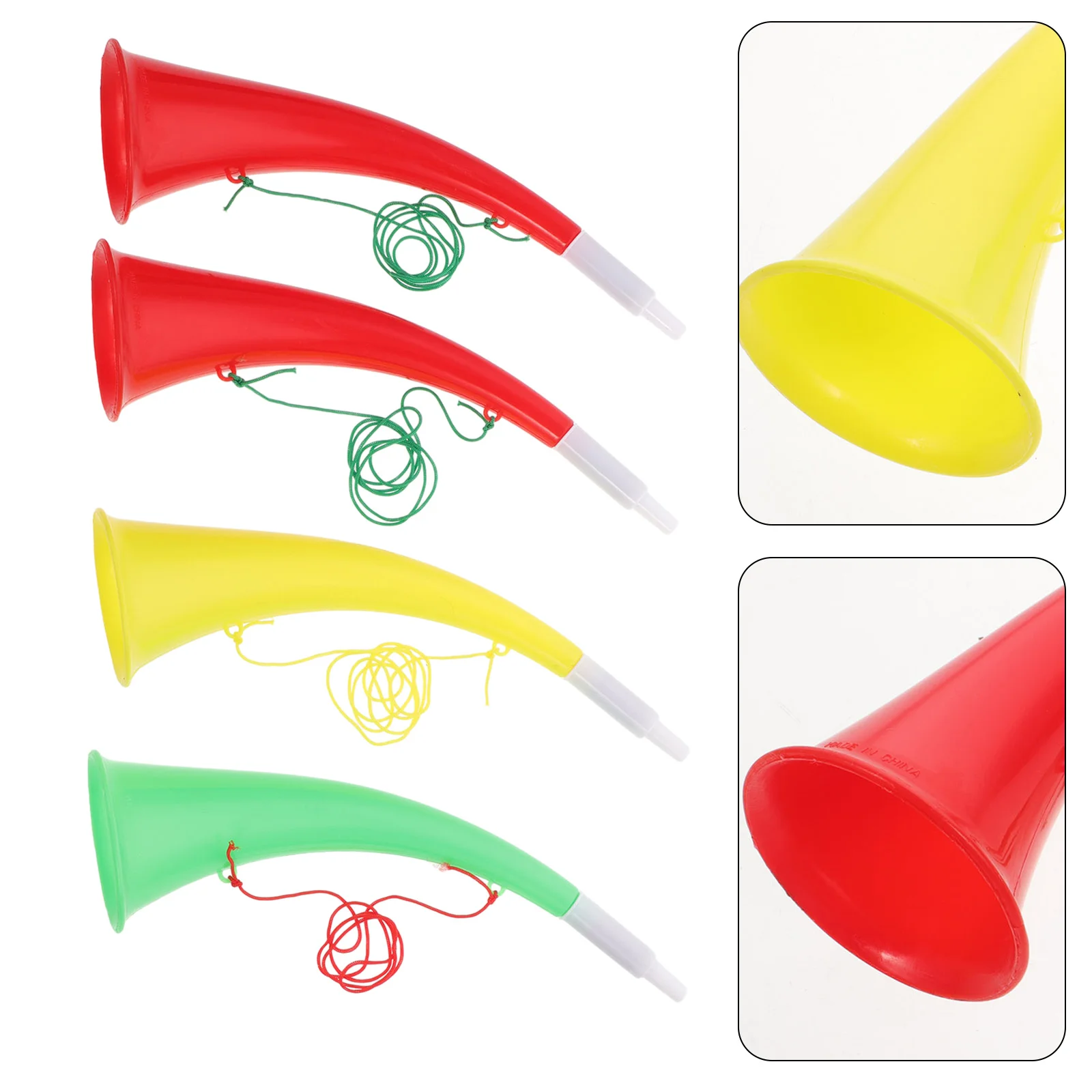 4 Pcs Cheering Horn Kids Sports Toys Children's Trumpet Football Party Favors Saxophone Game Kids' Plaything Plastic Prop Match