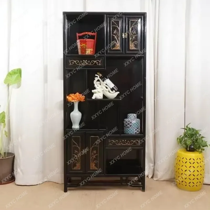 JY12New Chinese Style Floor Antique Shelf Storage Rack Creative Storage Solid Wood Retro Display Stand