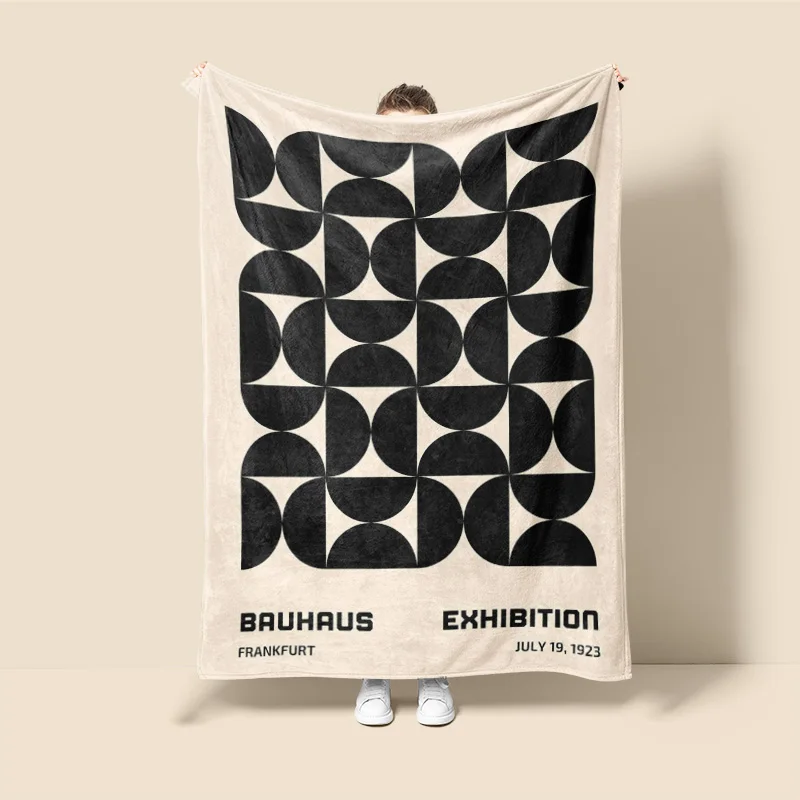 موراندي اللون بطانية مجردة النباتية الكتابة على الجدران تصميم الاسكندنافية الحد الأدنى أريكة بطانية مقهى المنزل ثنائي الغرض #5