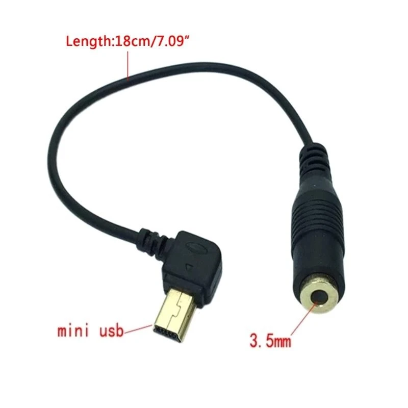 Mini USB to 3.5mm Microphone Adapter Sport Camera Microphone Converter for GoPro Hero3 3+ 4 Sport Camera Accessories