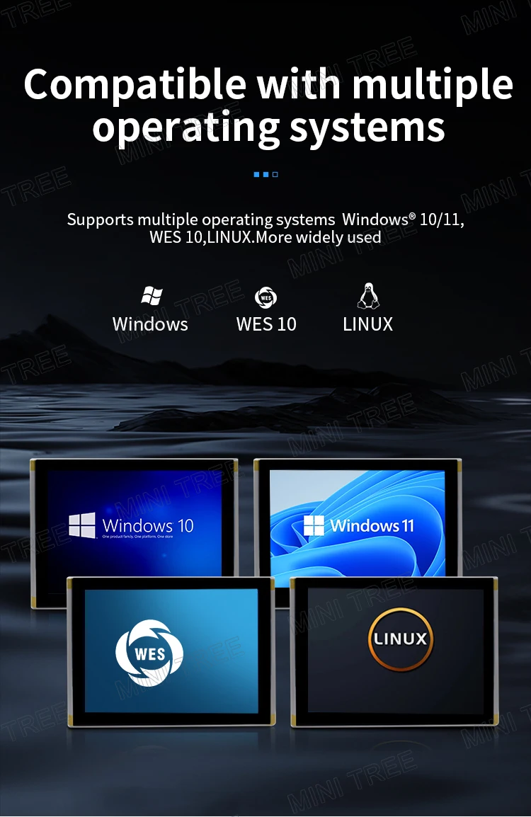 19 inch Industrial Embedded Panel PC i7 1195G7/1255U Capacitive Industrial Touch Screen Panel Computer 2LAN 2COM 9-36V 4pin