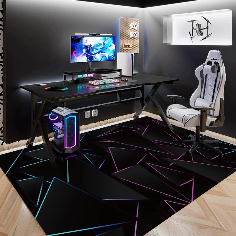 VIKAMA Creative 3D Geometric Chair Cushion Anti Slip Comfortable Pad Decorative Carpet For Gaming Room Living Room Home Decor