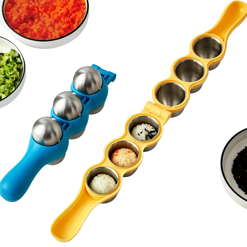 

Sushi Rice Ball Mold DIY Sushi Making Machine Hand Shaker Food Grade Stainless Steel Rice Round Shape Tool Kitchen Gadgets