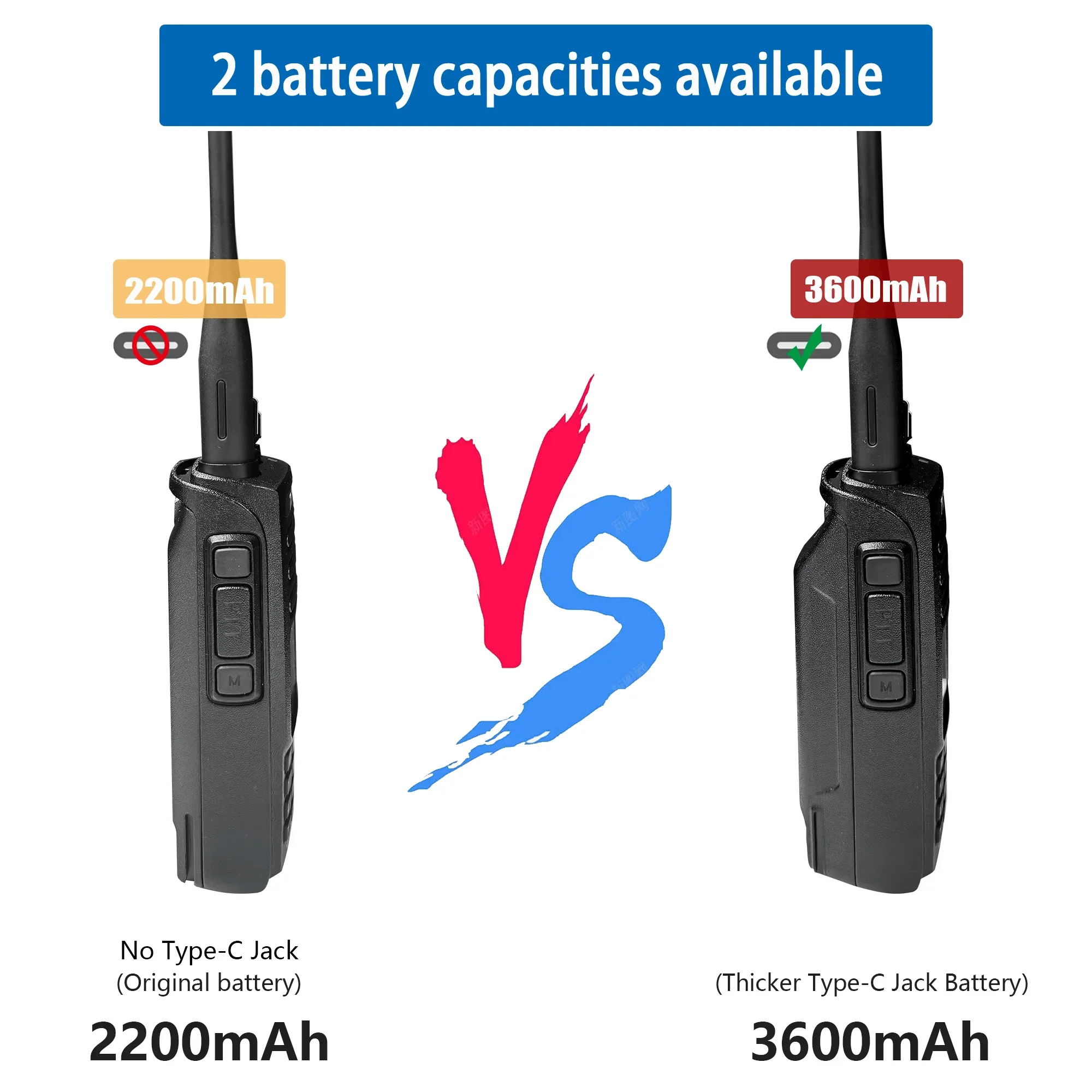 TYT MD-UV390 Plus Walkie Talkie 3600mAh Type-C Charging GPS AES256 Encryption 136-174&400-480MHz Two Way Radio 3000CH DMR Radio