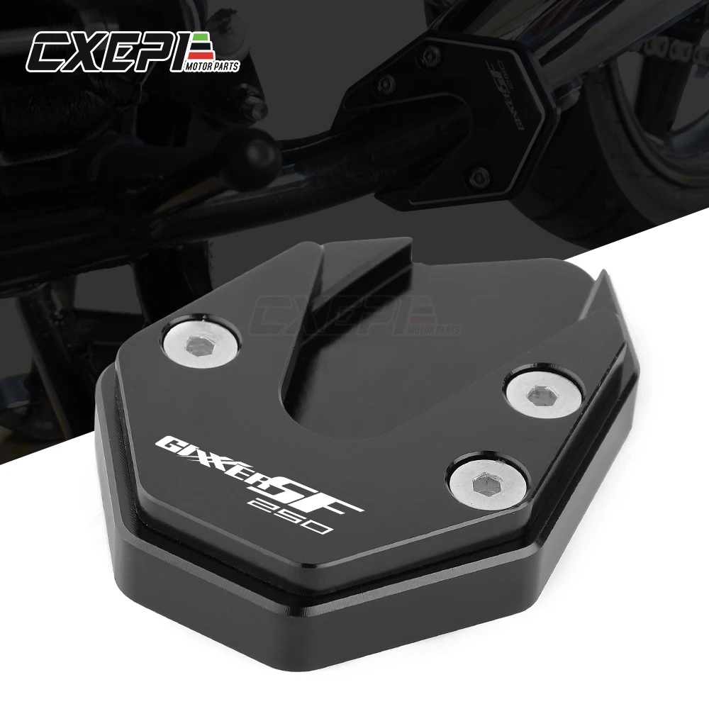 2023 novo para suzuki gixxer 250 sf 2020 2021 2022 motocicleta kickstand pé suporte lateral extensão almofada placa de apoio ampliar suporte