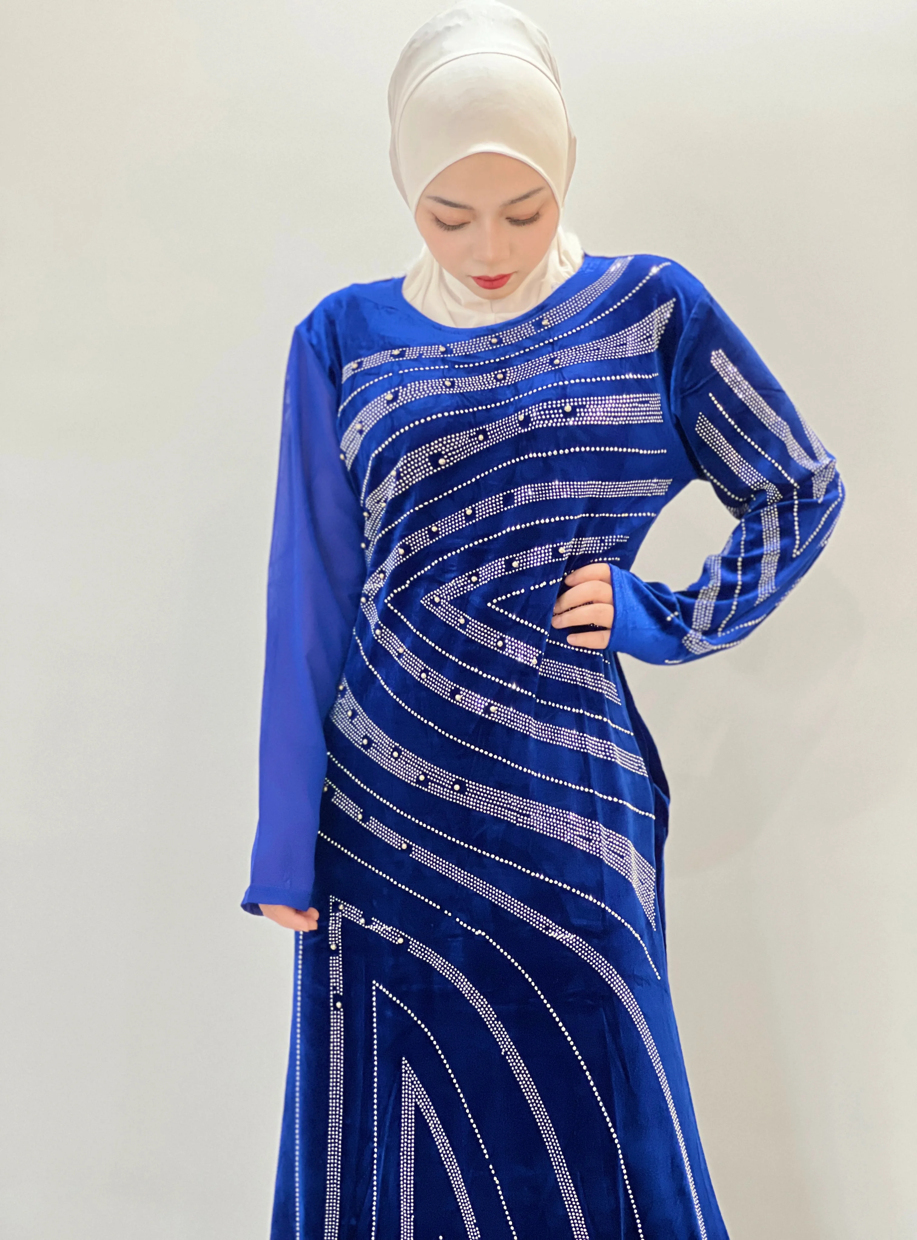 Velvet Caftan Marocain Evening Dresses for Women 2024 African Dashiki Diamond Wedding Gown Kaftan Abayas Robe Djellaba Femme