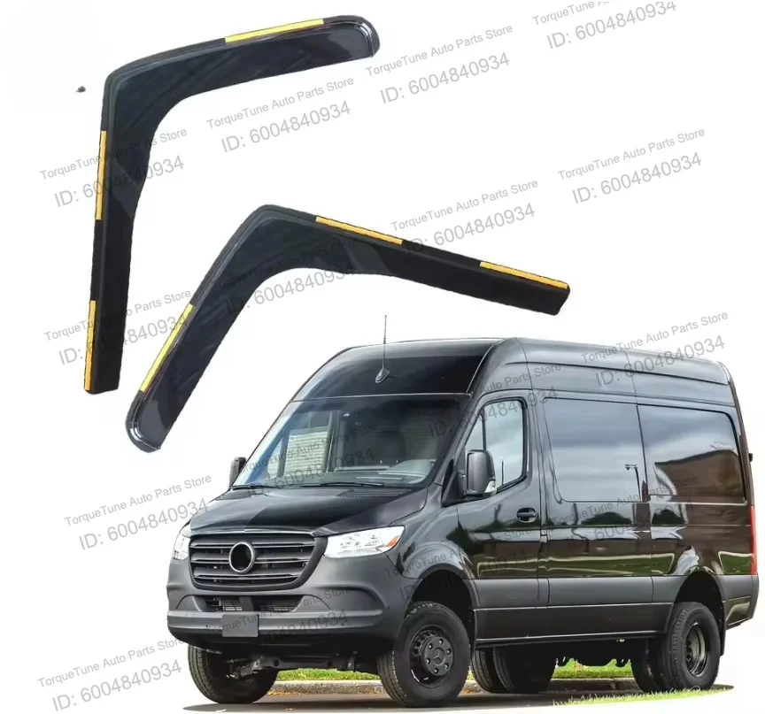 Durable In-Channel Window Deflector All Weather Sun Shade Wind Shield Car Exterior Accessories For Sprinter 2006-2018