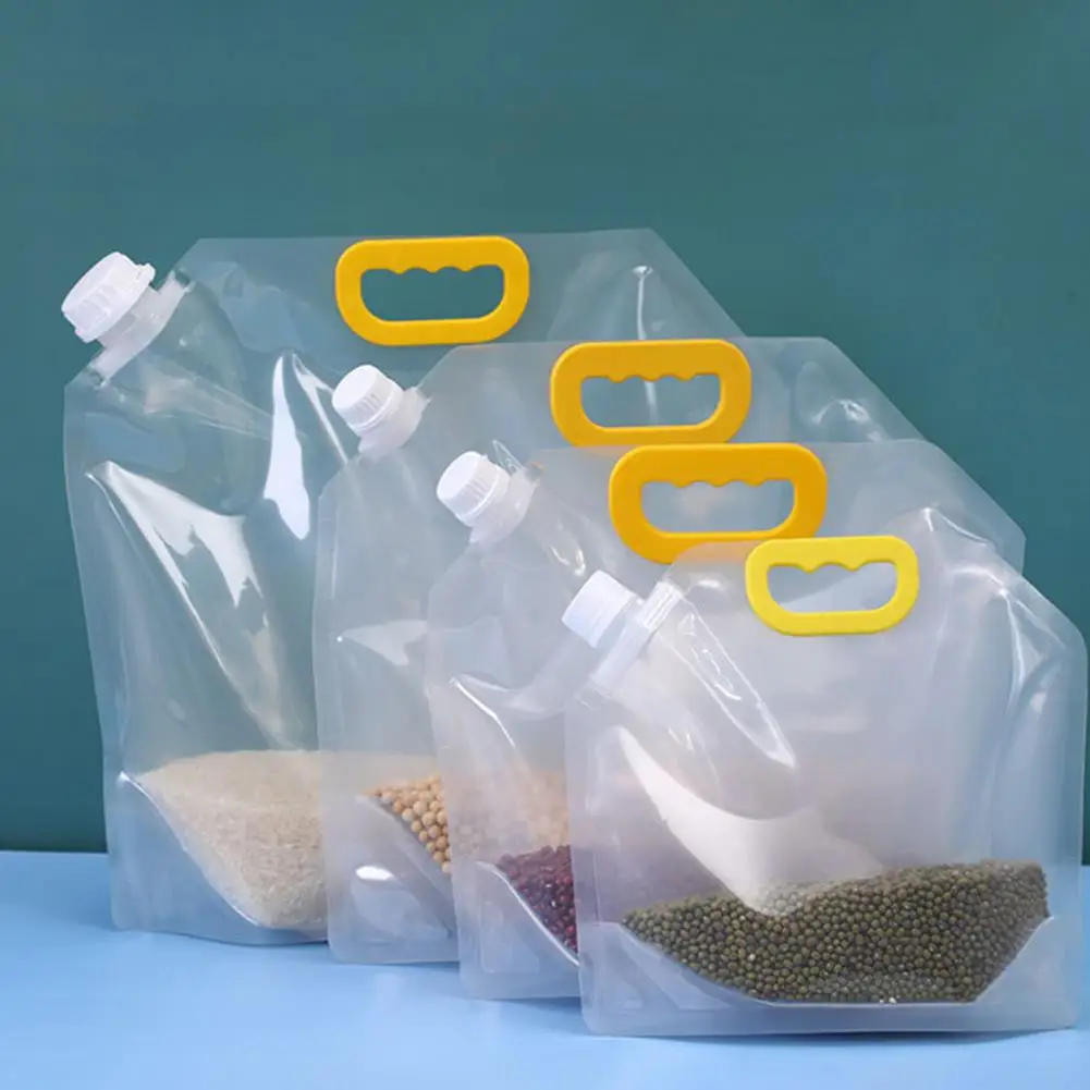 Borsa per la conservazione della cucina comoda borsa per la conservazione dei cereali per uso alimentare borsa per la conservazione della cucina in piedi con manico forniture per la casa