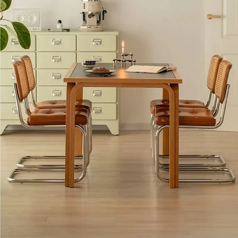French Induction Dining Tables Square Children'S Walnut Shipping Dining Tables Luxury Marble Mesas De Jantar Kitchen Furniture
