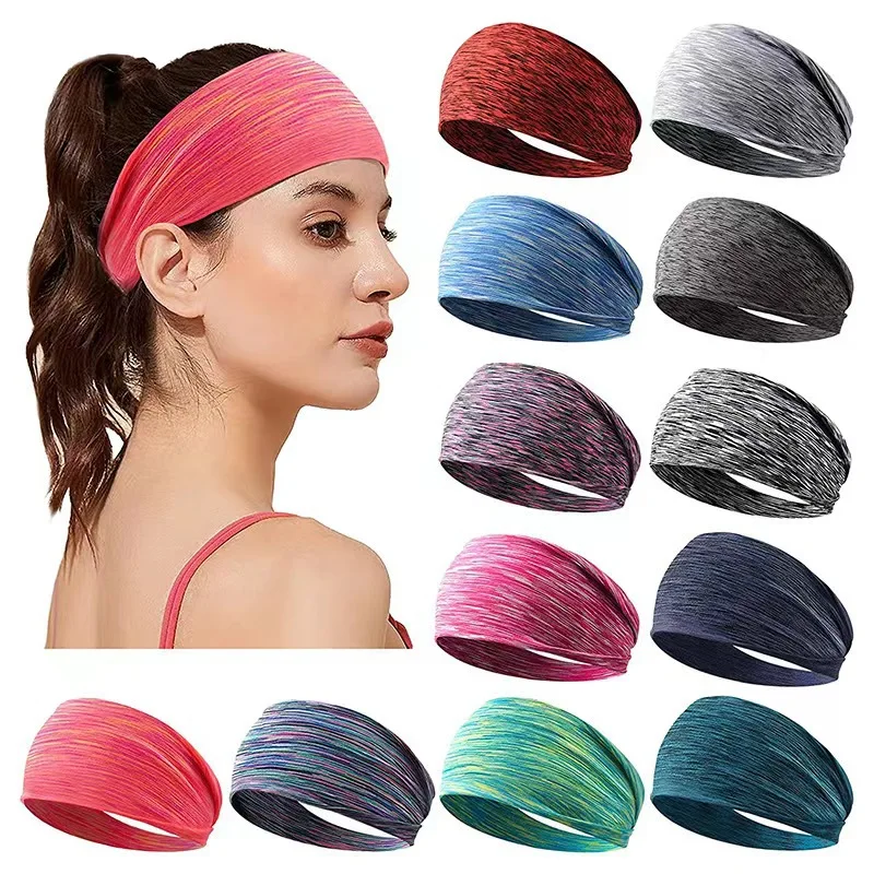 Unisex Non Slip Sweatbands  Widened Elastic Yoga Running Moisture Wicking Head Band