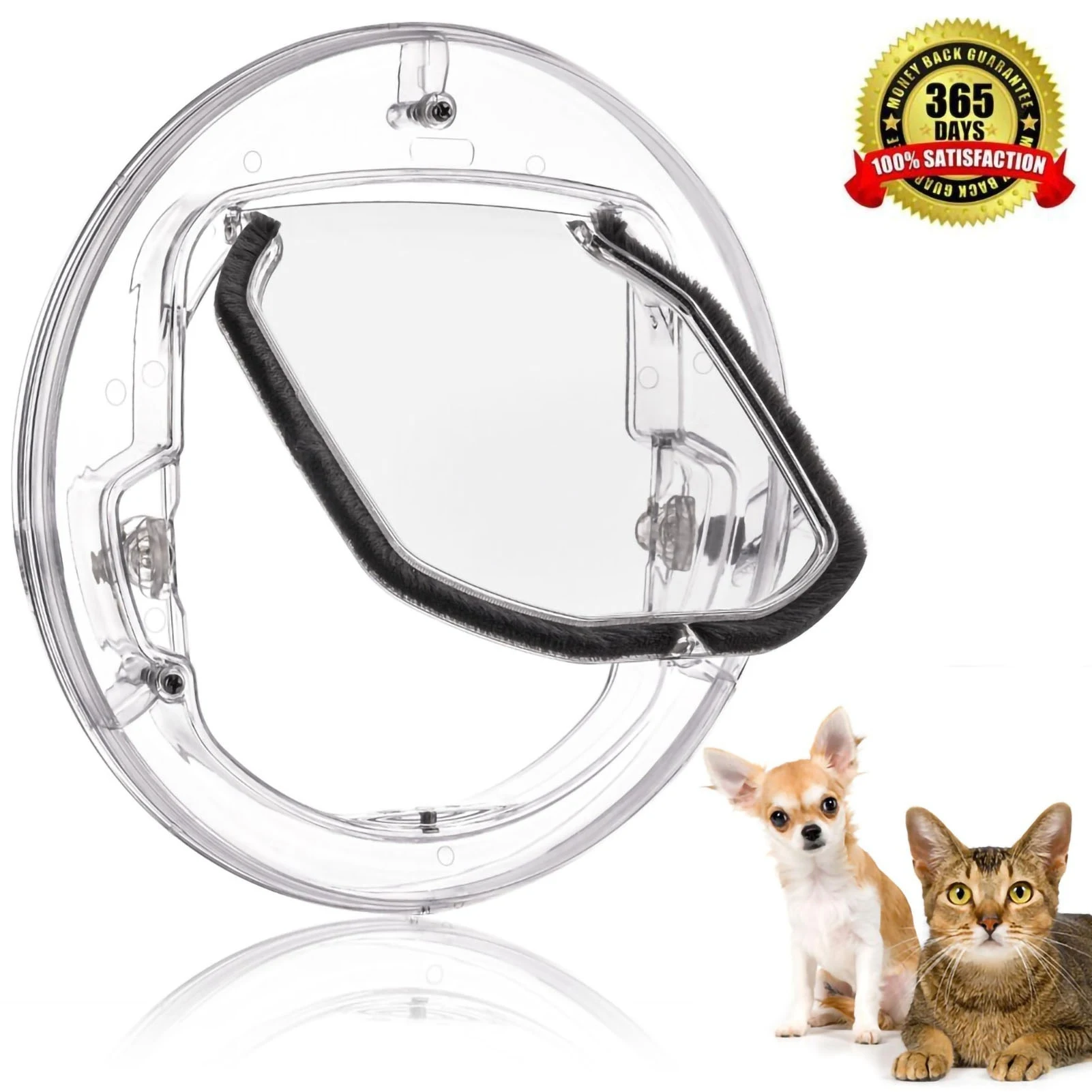 Cat Flap Door 4 Way Locking Cat Doors  Small Pet Door for Cats Small Dogs Puppy 4 Way Locking Cat Doors  Access Hole